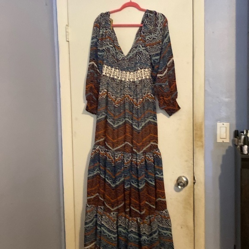 Venus printed maxi dress